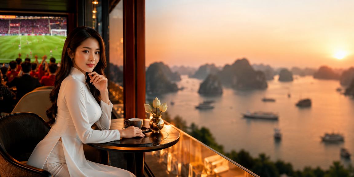 Du khách tại vịnh Hạ Long kiểm tra giao dịch nạp tiền và hướng dẫn hỗ trợ tmgame99 trên di động