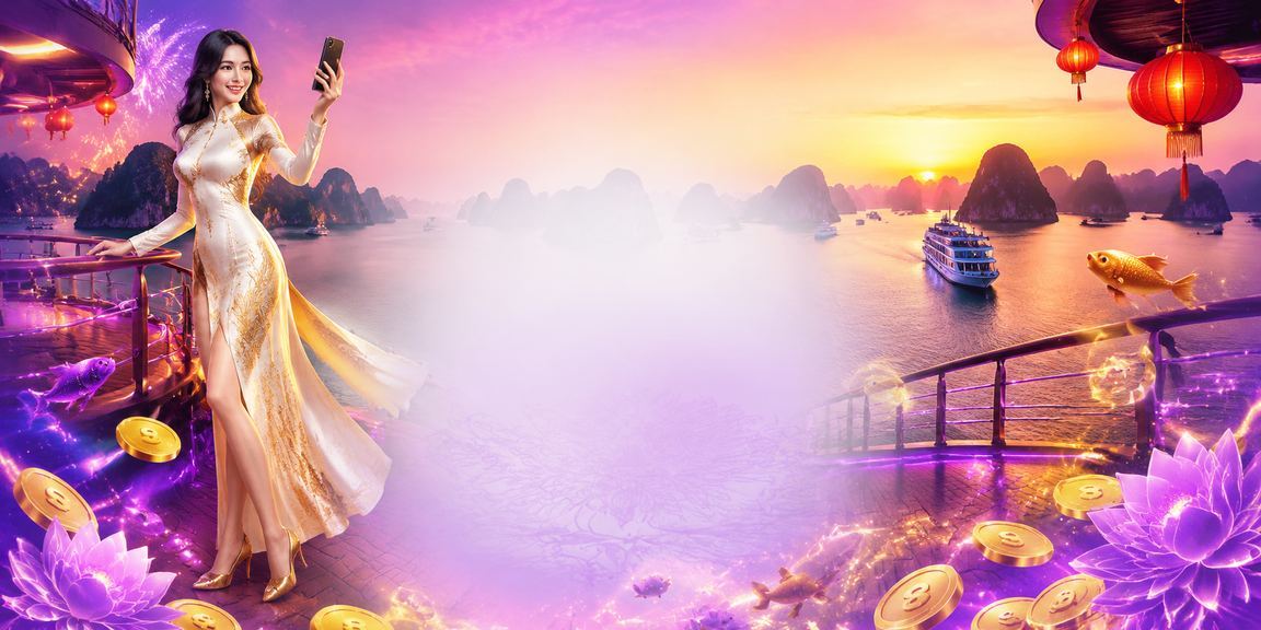 Trải nghiệm casino di động trên nền cảnh Hạ Long Bay về đêm tại tmgame99